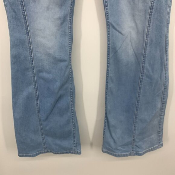 Idyllwind Jeans Holston Blue Denim High Rise Front Seam Boot Flare - Picture 5 of 9